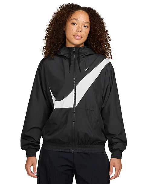 alfani Nike Women's Loose UV Protection Full-Zip Logo Jacket Women's Fashion Shoes & Accessories