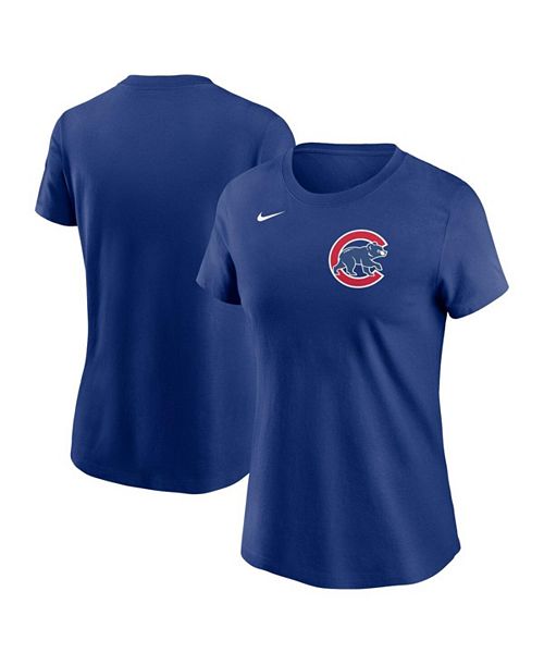 alfani Nike Women's Royal Chicago Cubs Wordmark T-Shirt Sports Fan Shop