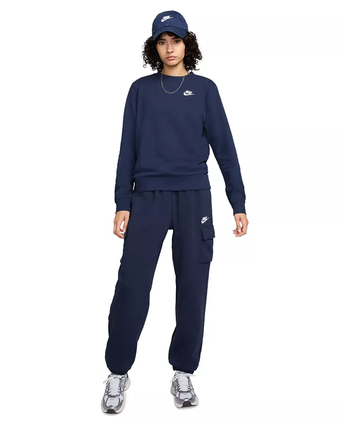 Alfani Nike Women's Sportswear Club Fleece Crewneck Sweatshirt Women's Fashion Shoes & Accessories