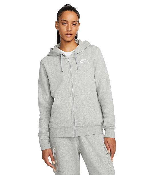 alfani Nike Women's Sportswear Club Fleece Full-Zip Hoodie Women's Fashion Shoes & Accessories