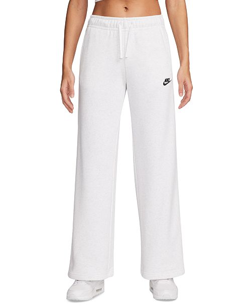 alfani Nike Women's Sportswear Club Fleece Mid-Rise Wide-Leg Sweatpants Women's Fashion Shoes & Accessories