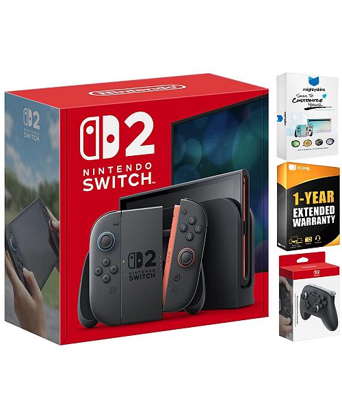 alfani Nintendo Switch 2 Video Game Console with Pro Controller MightySkins Code and 1 CPS Year Extended Warranty Electronics
