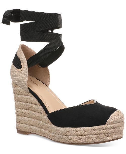 alfani On 34th Melindaa Espadrille Wedge High Heel Sandals Exclusively at Macy's Women's Fashion Shoes & Accessories
