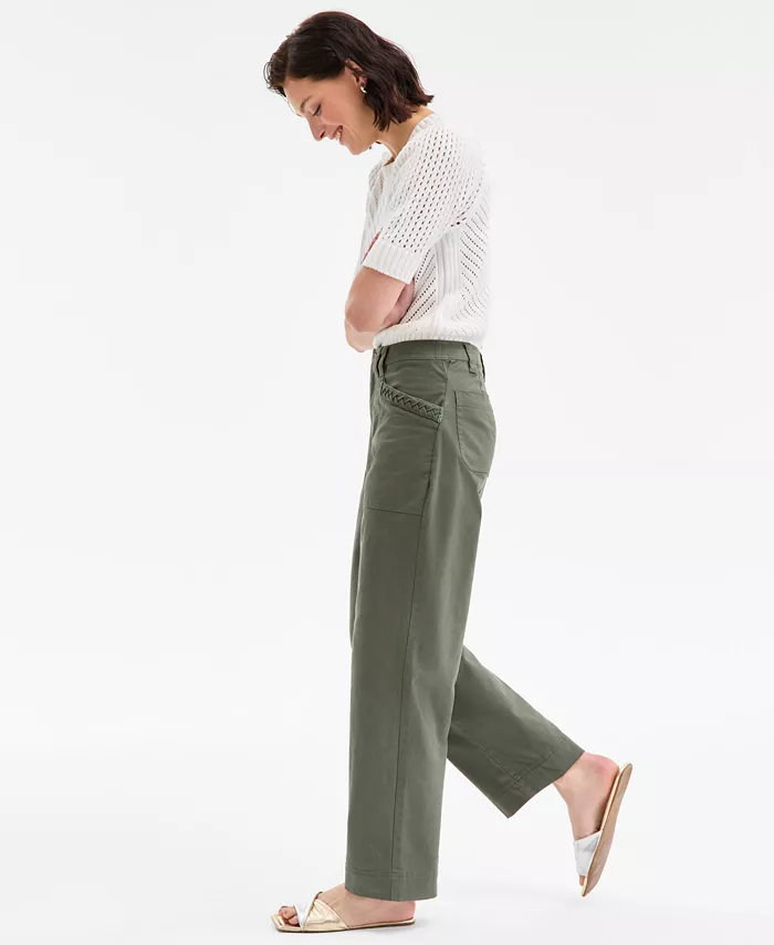 Alfani On 34th Women's Braided-Trim Cargo Pants Exclusively At Macy's Women's Fashion Shoes & Accessories