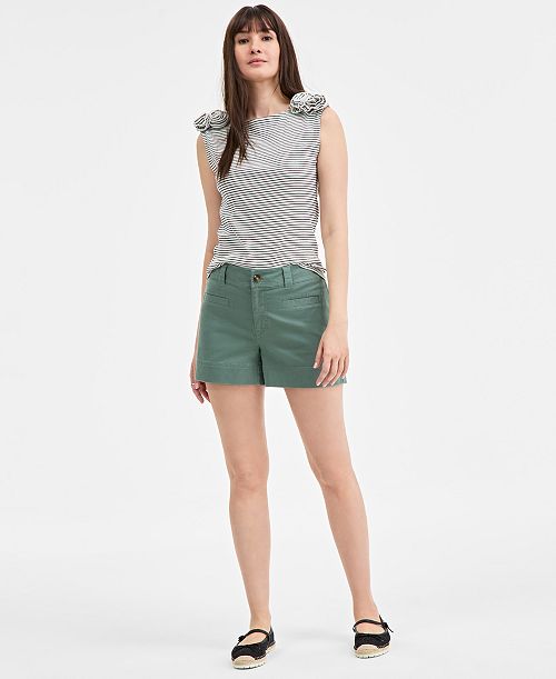 alfani On 34th Women's Chino Shorts Exclusively at Macy's Women's Fashion Shoes & Accessories