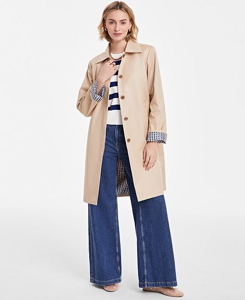 alfani On 34th Women's Classic Mac Jacket Exclusively at Macy's Women's Fashion Shoes & Accessories