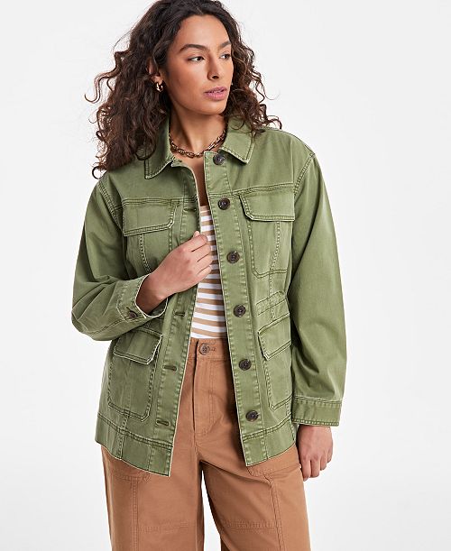 alfani On 34th Women's Easy Utility Jacket Exclusively at Macy's Women's Fashion Shoes & Accessories