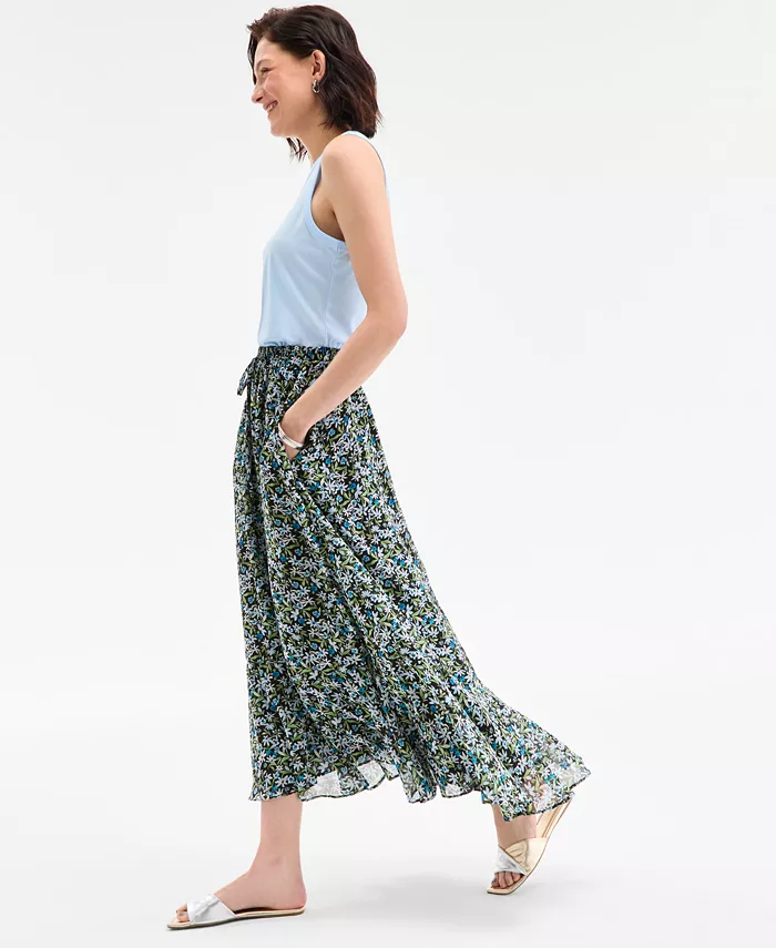 Alfani On 34th Women's Floral Tiered Midi Skirt Exclusively At Macy's Women's Fashion Shoes & Accessories