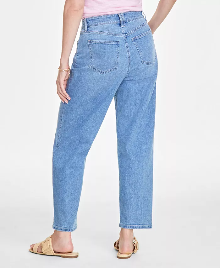 Alfani On 34th Women's High-Rise Barrel-Leg Jeans Exclusively At Macy's Women's Fashion Shoes & Accessories