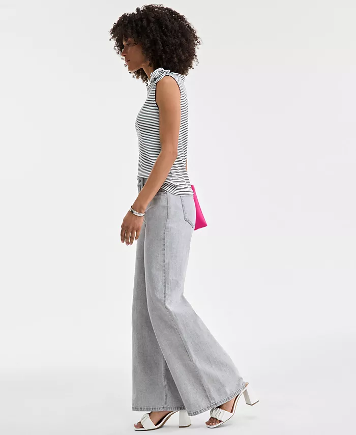 Alfani On 34th Women's High-Rise Wide-Leg Jeans Exclusively At Macy's Women's Fashion Shoes & Accessories