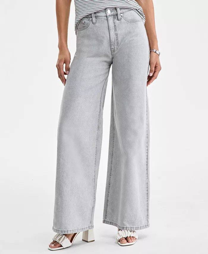 Alfani On 34th Women's High-Rise Wide-Leg Jeans Exclusively At Macy's Women's Fashion Shoes & Accessories