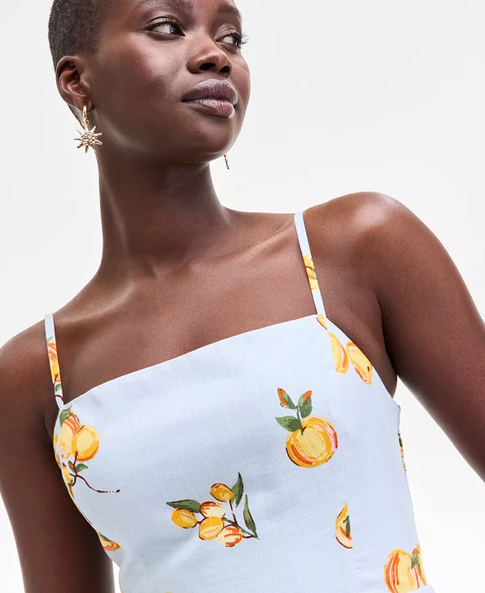 Alfani On 34th Women's Printed Cutout-Back Midi Dress Exclusively At Macy's Women's Fashion Shoes & Accessories