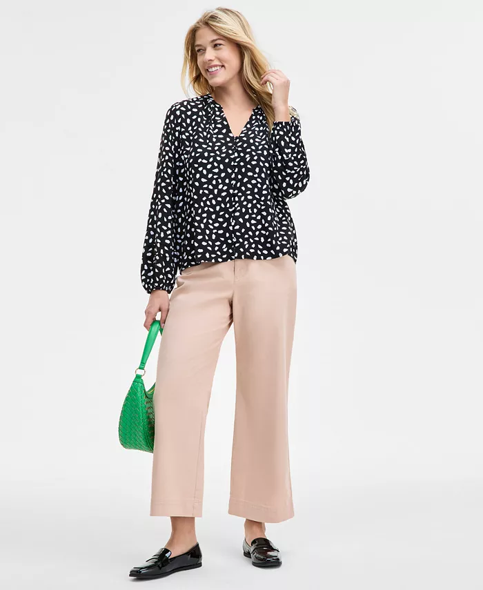 Alfani On 34th Women's Printed Pintuck Blouse Exclusively At Macy's Women's Fashion Shoes & Accessories