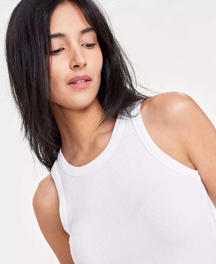 Alfani On 34th Women's Ribbed High-Neck Tank Top XXS-4X Created For Macy's Women's Fashion Shoes & Accessories