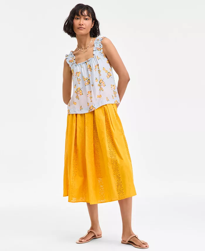 Alfani On 34th Women's Ruffle-Strap Tank Exclusively At Macy's Women's Fashion Shoes & Accessories