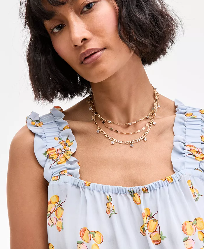 Alfani On 34th Women's Ruffle-Strap Tank Exclusively At Macy's Women's Fashion Shoes & Accessories