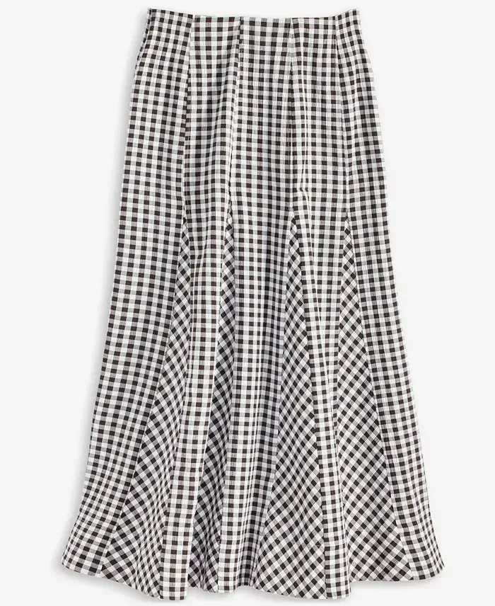 Alfani On 34th Women's Seersucker Gingham Midi Skirt Exclusively At Macy's Women's Fashion Shoes & Accessories