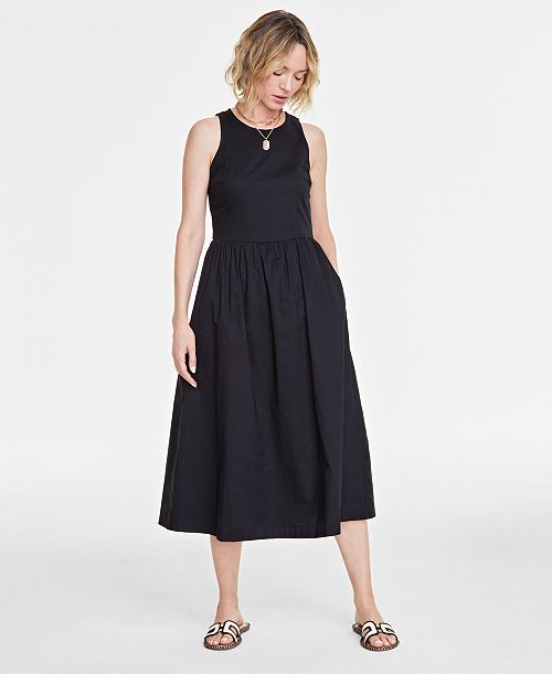 alfani On 34th Women's Sleeveless Tank Midi Dress Created for Macy's Women's Fashion Shoes & Accessories
