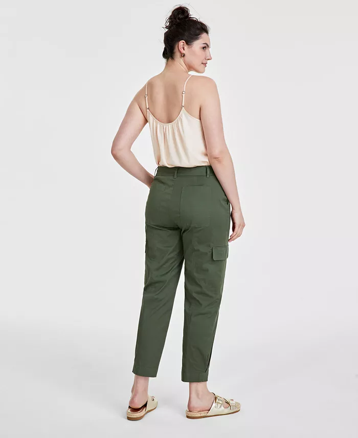 Alfani On 34th Women's Tapered Ankle-Length Cargo Pants Created For Macy's Women's Fashion Shoes & Accessories
