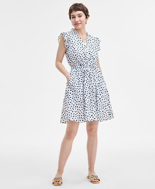 alfani On 34th Women's V-neck Flutter-Sleeve Mini Dress Exclusively at Macy's Women's Fashion Shoes & Accessories