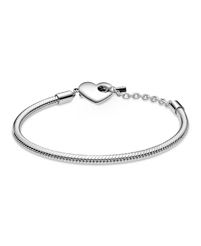 Alfani Pandora Moments Heart T-Bar Snake Chain Bracelet Jewelry & Watches