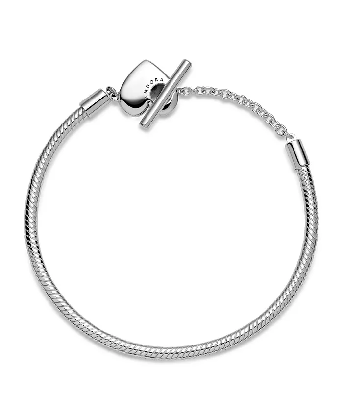 Alfani Pandora Moments Heart T-Bar Snake Chain Bracelet Jewelry & Watches