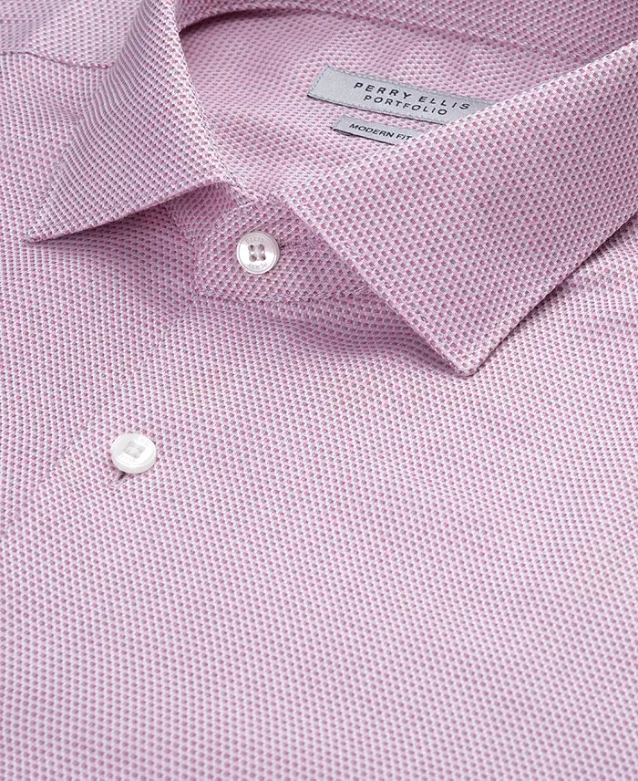 Alfani Perry Ellis Portfolio Men's King Micro-Pattern Dress Shirt Men's Fashion & Accessories