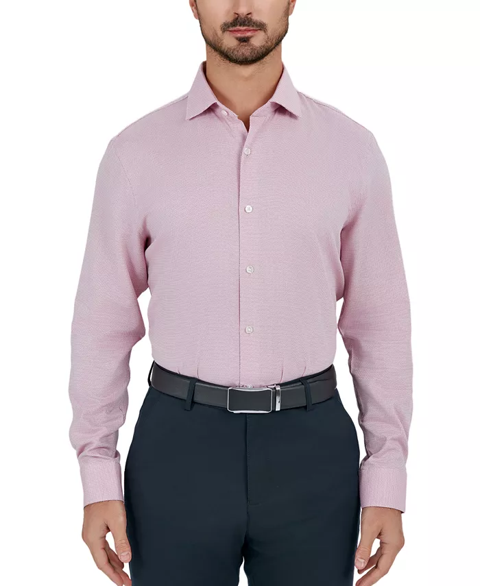 Alfani Perry Ellis Portfolio Men's King Micro-Pattern Dress Shirt Men's Fashion & Accessories