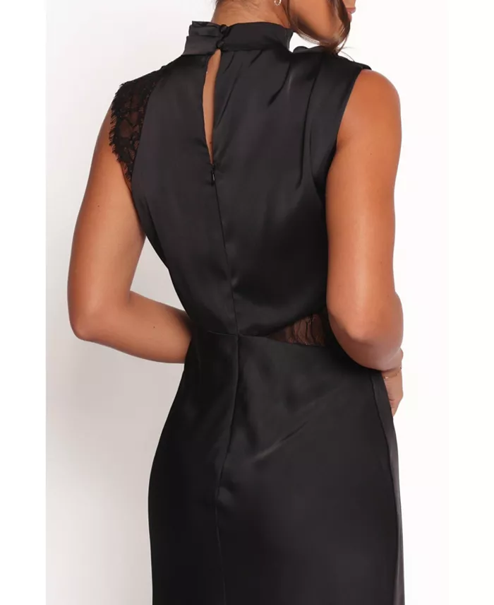 Alfani Petal And Pup Women's Anabelle Halter Neck Lace Maxi Dress Women's Fashion Shoes & Accessories