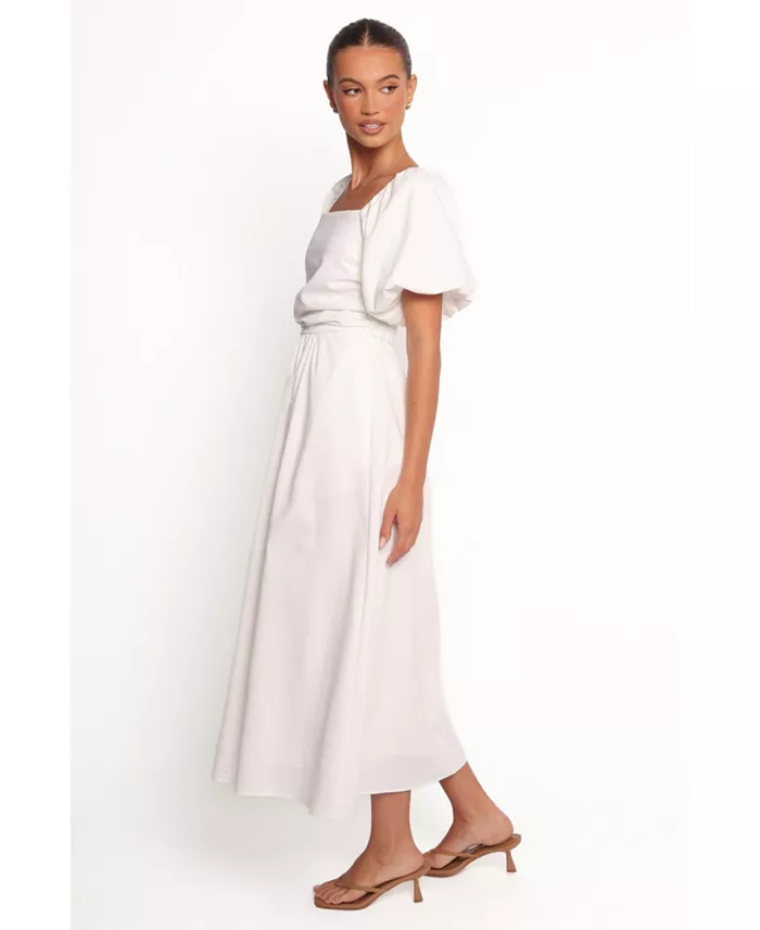 Alfani Petal And Pup Women's Clo Puff Sleeve Midi Dress Women's Fashion Shoes & Accessories