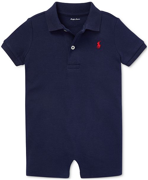 alfani Polo Ralph Lauren Baby Boys Cotton Short Sleeved Polo Shortall Kids