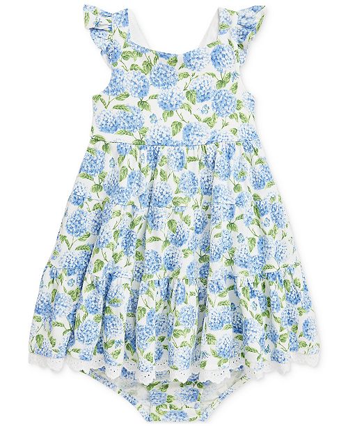 alfani Polo Ralph Lauren Baby Girls Floral Flutter-Sleeve Dress Kids