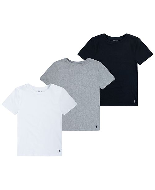 alfani Polo Ralph Lauren Big Boys Crewneck Undershirts 3 Pack Men's Fashion & Accessories