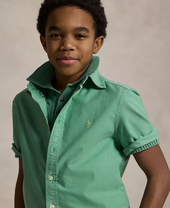 Alfani Polo Ralph Lauren Big Boys Oxford Short-Sleeve Shirt Kids