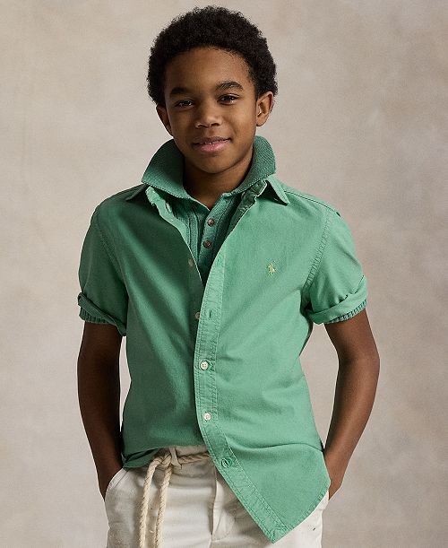 alfani Polo Ralph Lauren Big Boys Oxford Short-Sleeve Shirt Kids