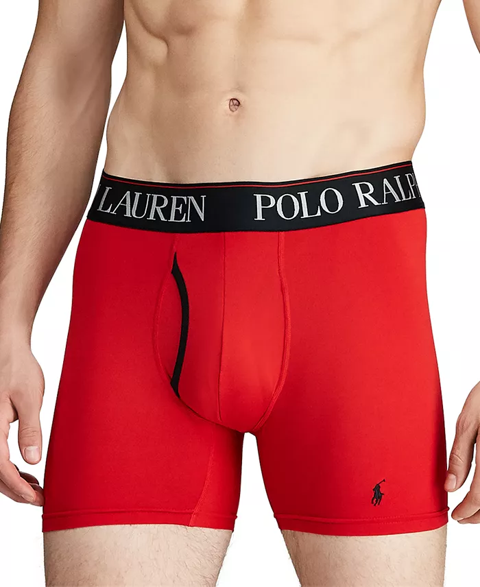 Alfani Polo Ralph Lauren Men's 3-Pack 4-D Flex Cool Microfiber Boxer Briefs Men's Fashion & Accessories