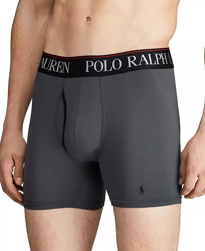 Alfani Polo Ralph Lauren Men's 3-Pack 4-D Flex Cool Microfiber Boxer Briefs Men's Fashion & Accessories