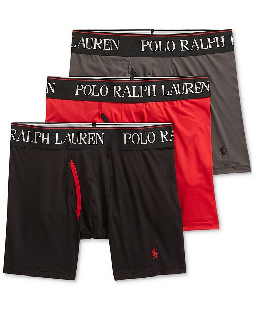 alfani Polo Ralph Lauren Men's 3-Pack 4-D Flex Cool Microfiber Boxer Briefs Men's Fashion & Accessories