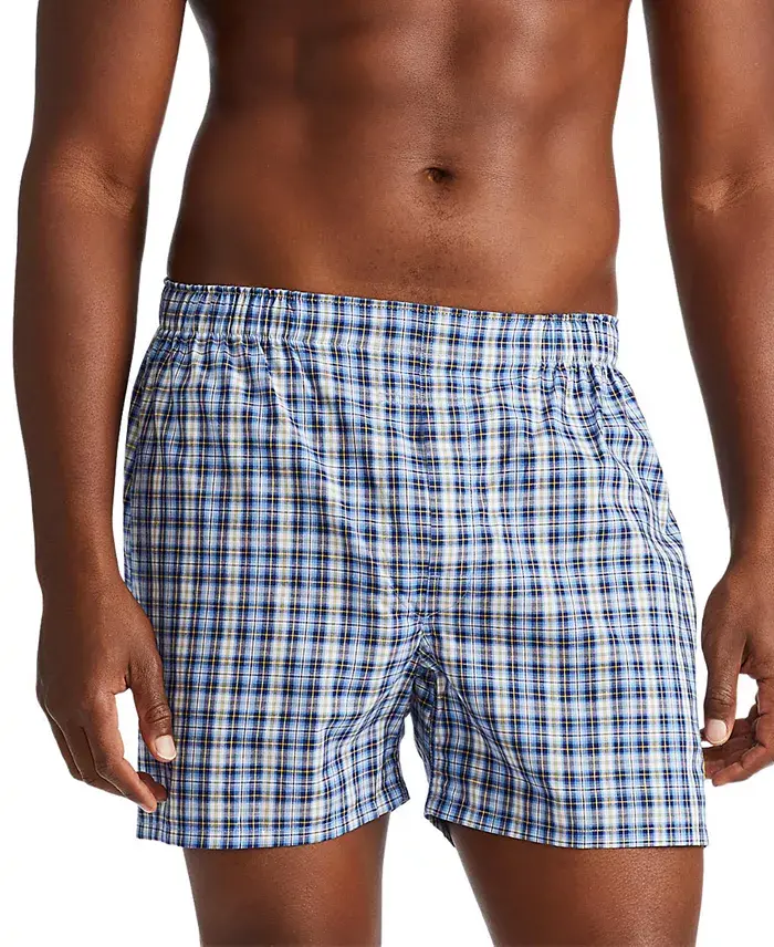 Alfani Polo Ralph Lauren Men's 3-Pack Classic Woven Cotton Boxers Men's Fashion & Accessories