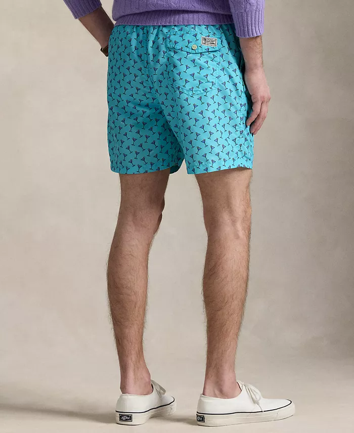 Alfani Polo Ralph Lauren Men's 5.75-Inch Traveler Classic Printed Swim Trunks Men's Fashion & Accessories