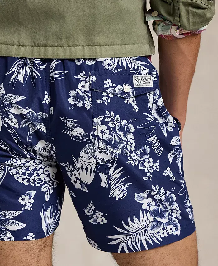 Alfani Polo Ralph Lauren Men's 5.75-Inch Traveler Polo Bear Swim Trunks Men's Fashion & Accessories