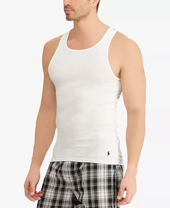 Alfani Polo Ralph Lauren Men's 5-Pack Cotton Undershirt Tank Tops Men's Fashion & Accessories