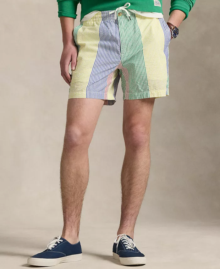 Alfani Polo Ralph Lauren Men's 6-Inch Polo Prepster Seersucker Shorts Men's Fashion & Accessories