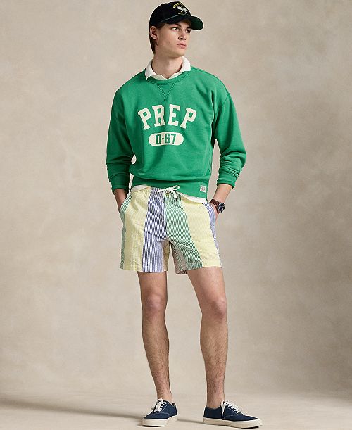alfani Polo Ralph Lauren Men's 6-Inch Polo Prepster Seersucker Shorts Men's Fashion & Accessories