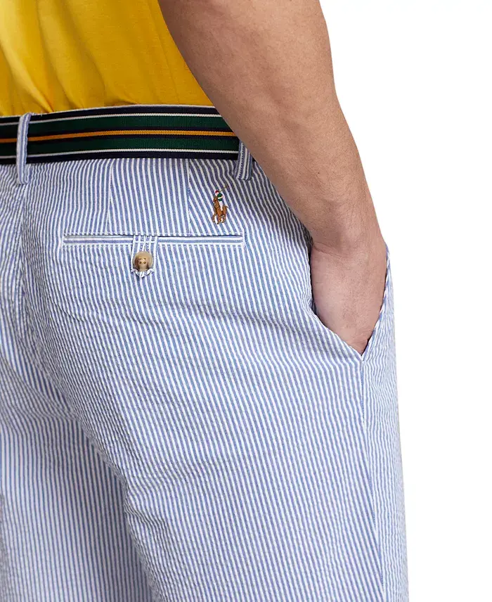 Alfani Polo Ralph Lauren Men's 9-1/4-Inch Stretch Classic-Fit Seersucker Shorts Men's Fashion & Accessories