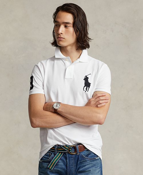 alfani Polo Ralph Lauren Men's Big Pony Custom Slim Fit Mesh Polo Men's Fashion & Accessories