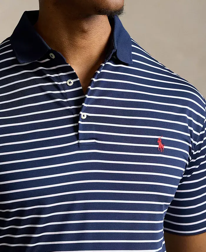 Alfani Polo Ralph Lauren Men's Big & Tall Airflow Stretch Striped Performance Polo Shirt Men's Fashion & Accessories
