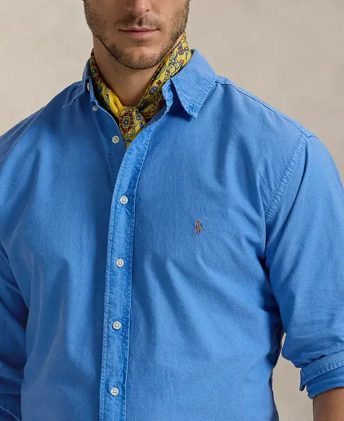 Alfani Polo Ralph Lauren Men's Big & Tall Garment-Dyed Oxford Shirt Men's Fashion & Accessories
