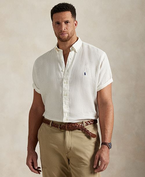 alfani Polo Ralph Lauren Men's Big & Tall Linen Shirt Men's Fashion & Accessories