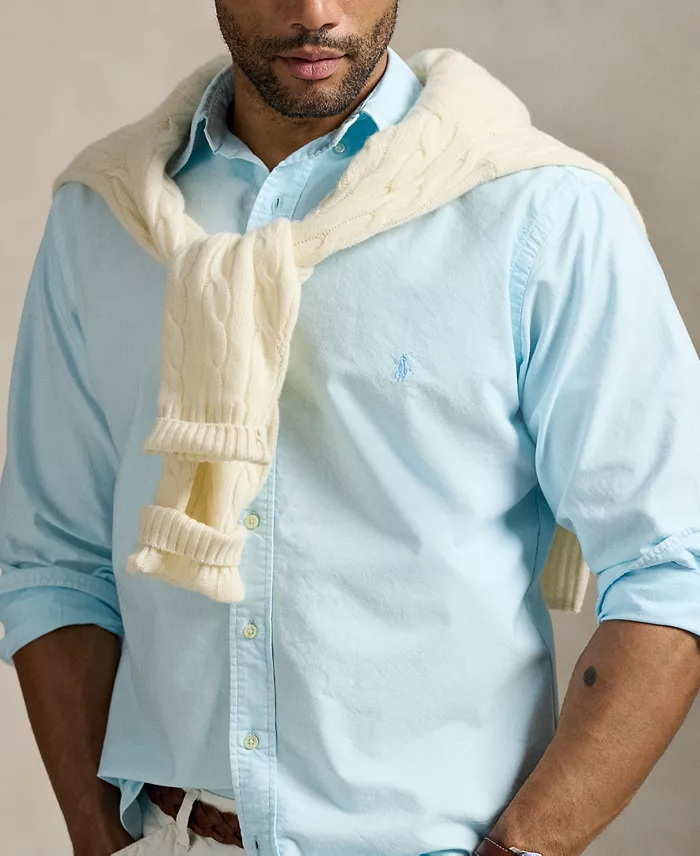 Alfani Polo Ralph Lauren Men's Big & Tall Mineral-Dyed Oxford Shirt Men's Fashion & Accessories